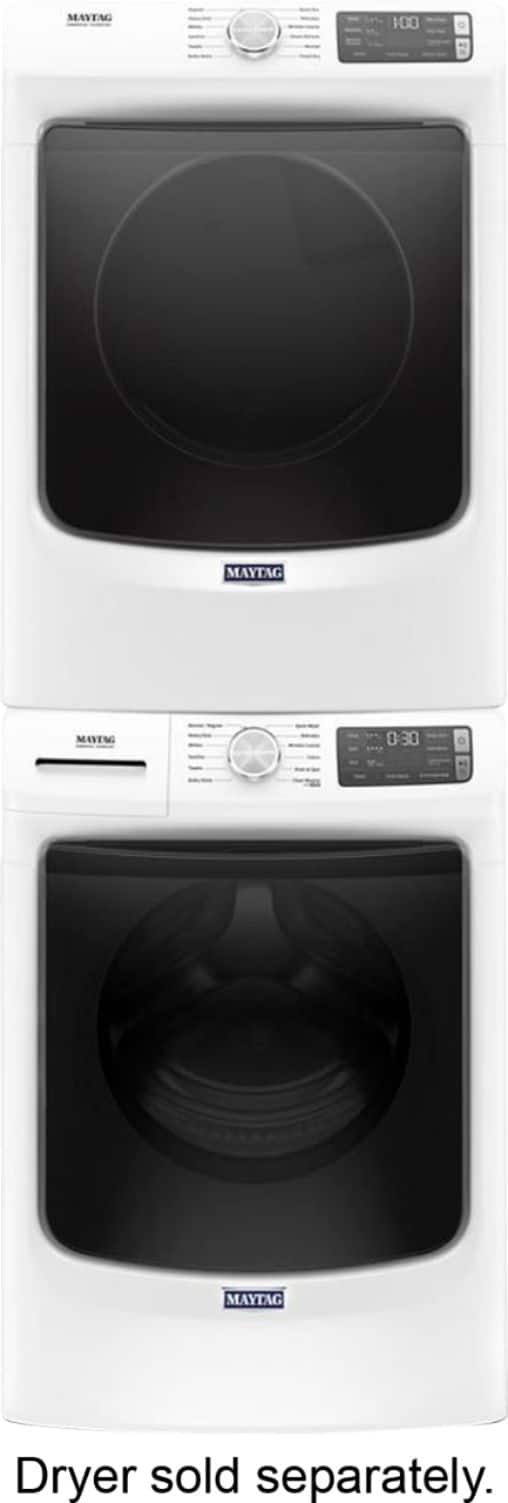 Maytag - 4.8 Cu. Ft. High Efficiency Stackable Front Load Washer with Steam and Fresh Hold - White