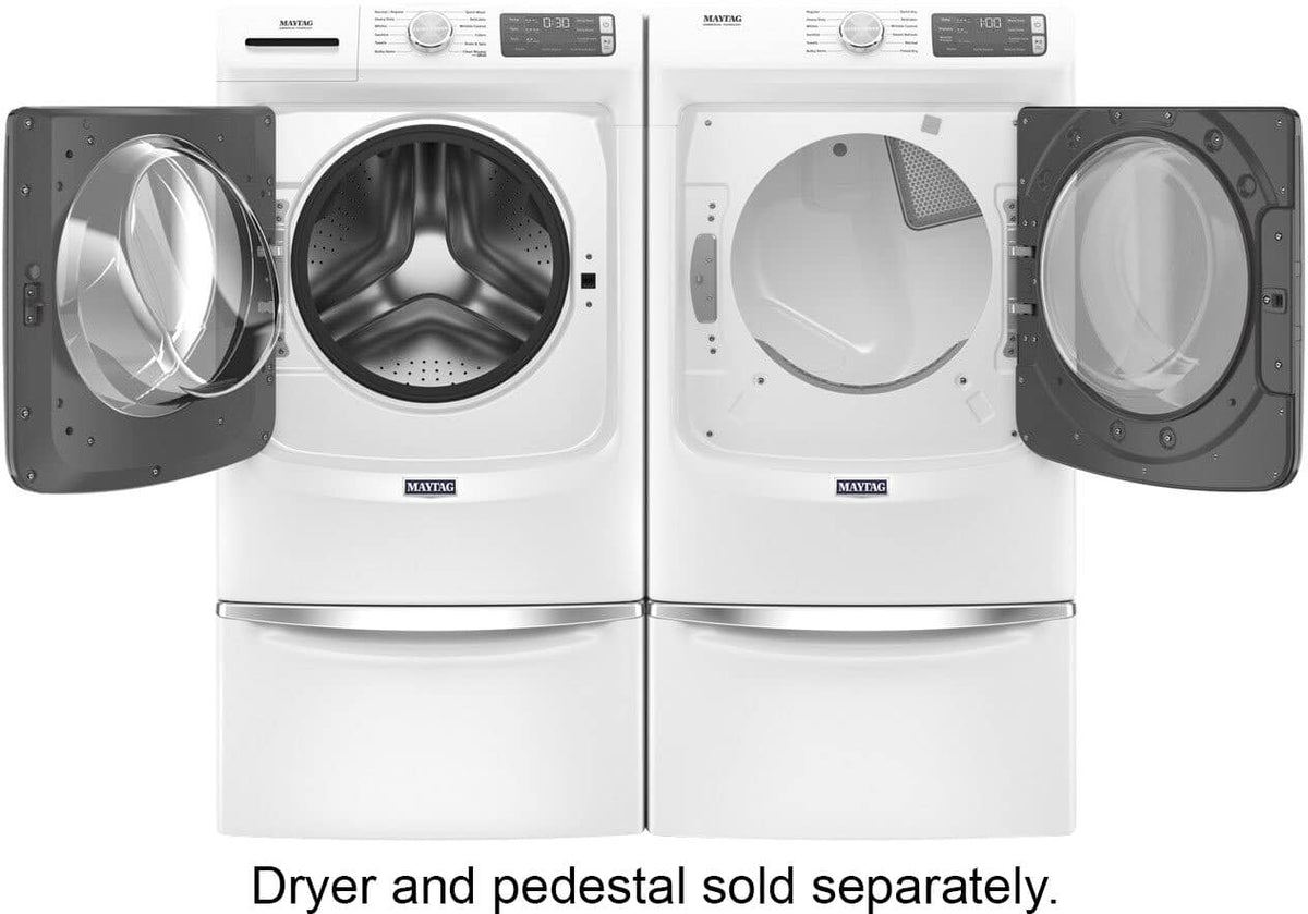 Maytag - 4.8 Cu. Ft. High Efficiency Stackable Front Load Washer with Steam and Fresh Hold - White