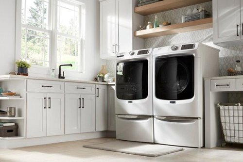 Maytag - 4.8 Cu. Ft. High Efficiency Stackable Front Load Washer with Steam and Fresh Hold - White