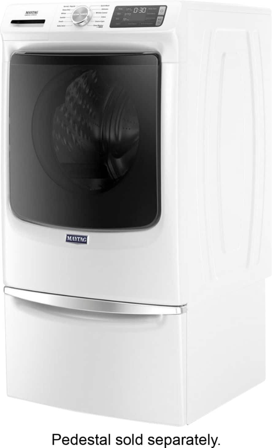 Maytag - 4.8 Cu. Ft. High Efficiency Stackable Front Load Washer with Steam and Fresh Hold - White