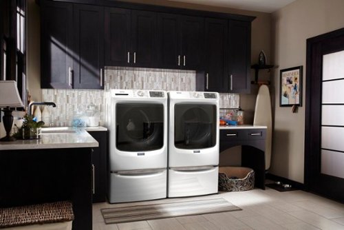 Maytag - 4.8 Cu. Ft. High Efficiency Stackable Front Load Washer with Steam and Fresh Hold - White