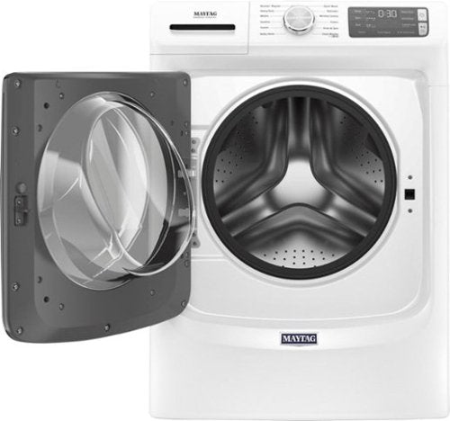 Maytag - 4.8 Cu. Ft. High Efficiency Stackable Front Load Washer with Steam and Fresh Hold - White