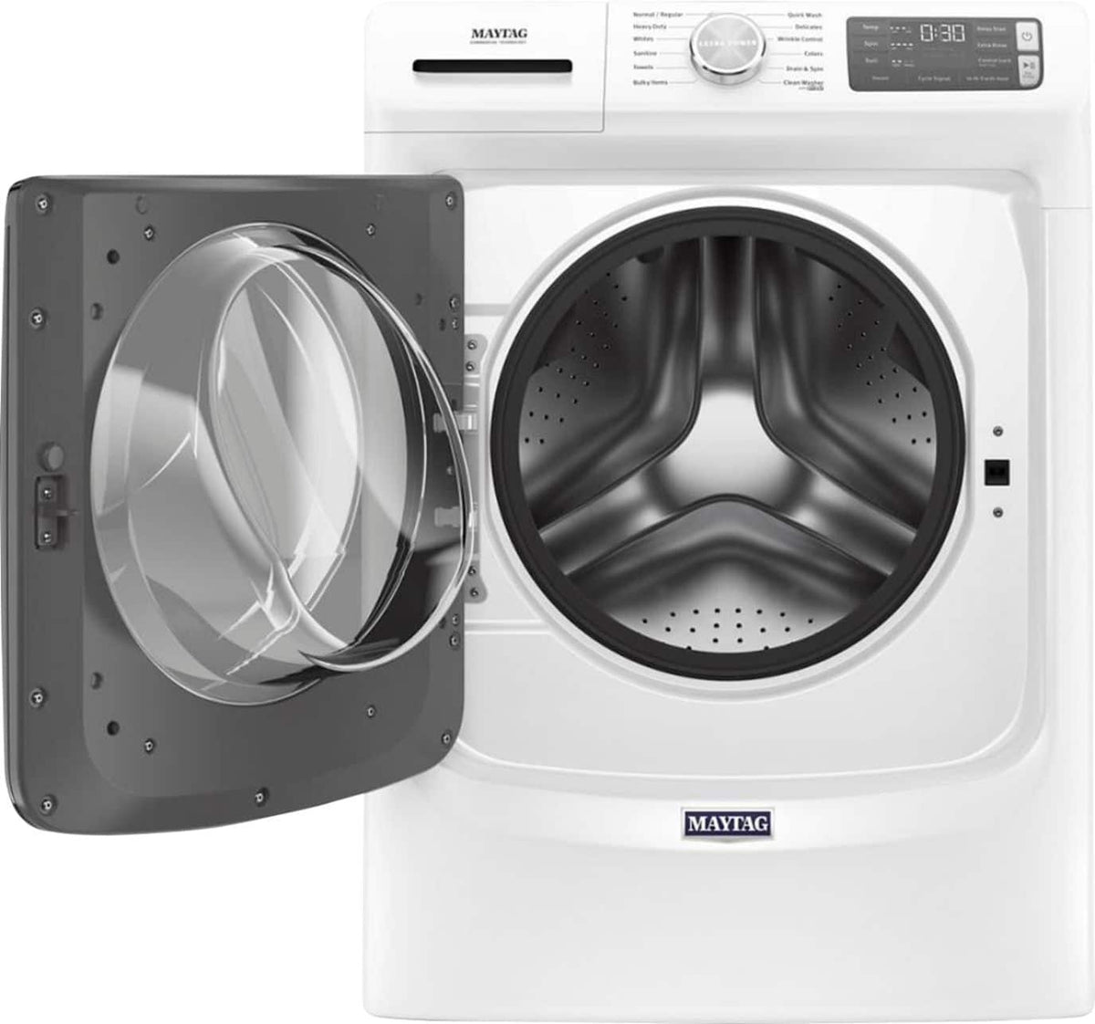 Maytag - 4.8 Cu. Ft. High Efficiency Stackable Front Load Washer with Steam and Fresh Hold - White