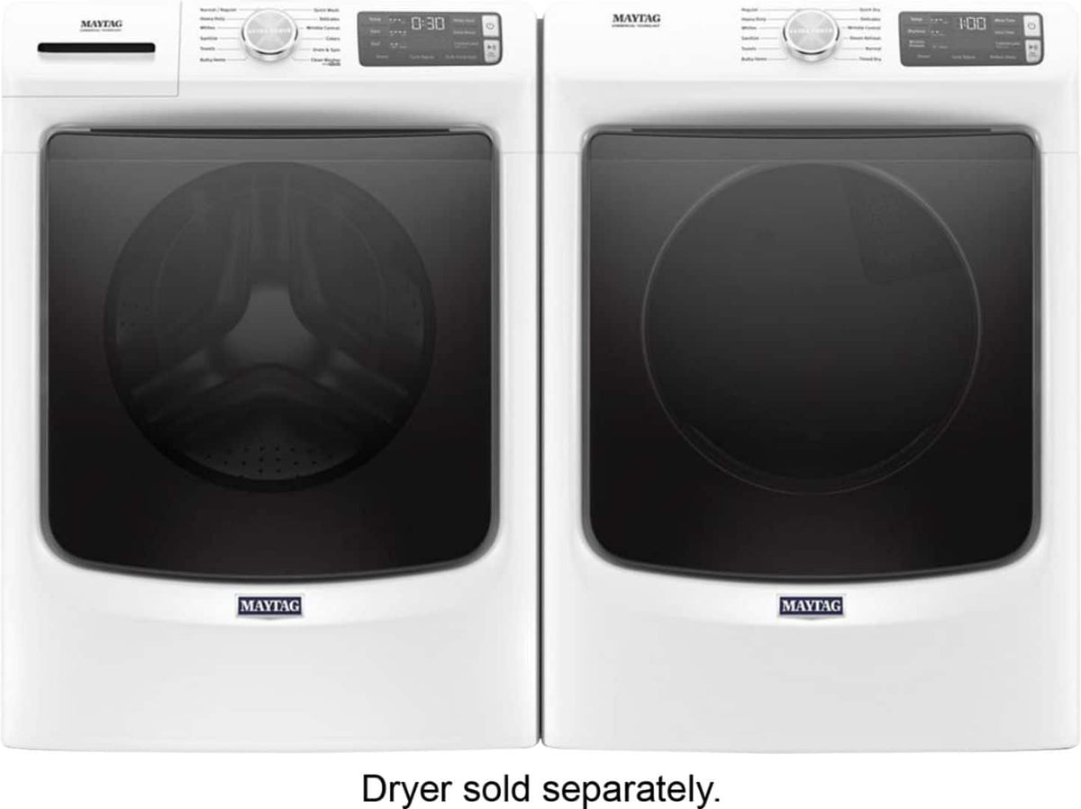 Maytag - 4.8 Cu. Ft. High Efficiency Stackable Front Load Washer with Steam and Fresh Hold - White