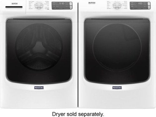 Maytag - 4.8 Cu. Ft. High Efficiency Stackable Front Load Washer with Steam and Fresh Hold - White