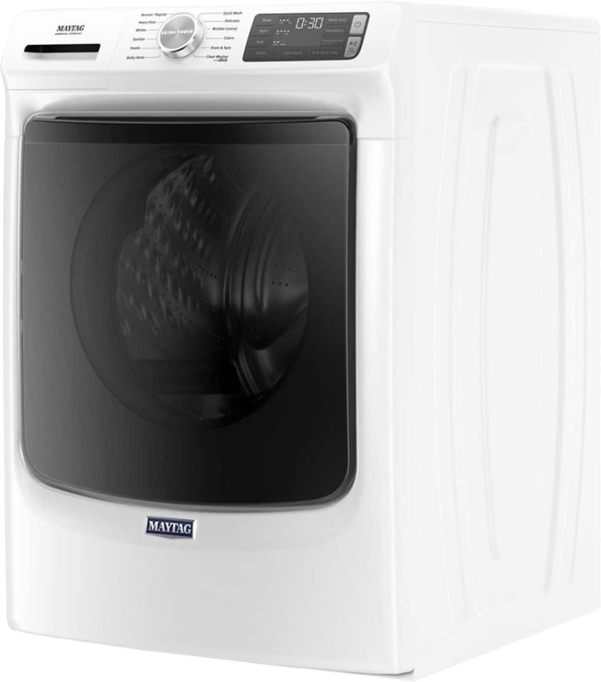 Maytag - 4.8 Cu. Ft. High Efficiency Stackable Front Load Washer with Steam and Fresh Hold - White