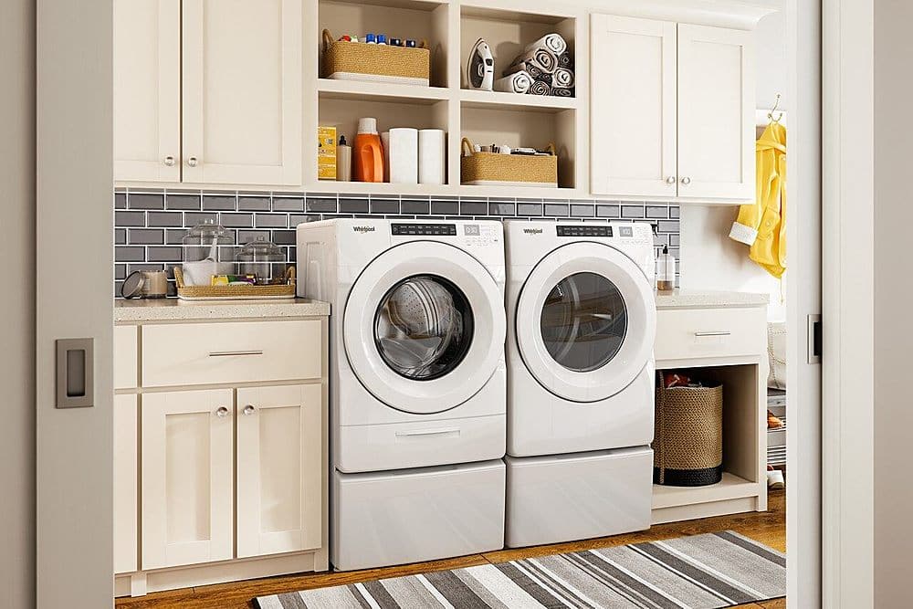 Whirlpool - 7.4 Cu. Ft. Stackable Gas Dryer with Wrinkle Shield Option - White