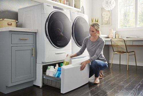 Whirlpool - 7.4 Cu. Ft. Stackable Electric Dryer with Steam and Intuitive Controls - White