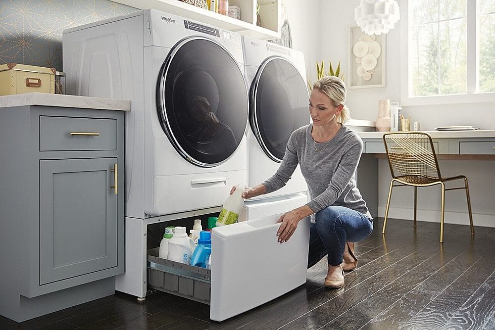 Whirlpool - 7.4 Cu. Ft. Stackable Electric Dryer with Steam and Intuitive Controls - White