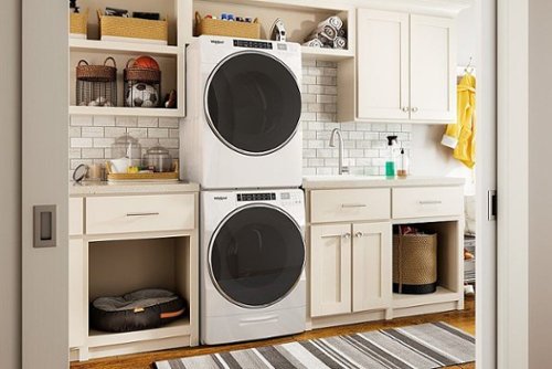 Whirlpool - 7.4 Cu. Ft. Stackable Electric Dryer with Steam and Intuitive Controls - White