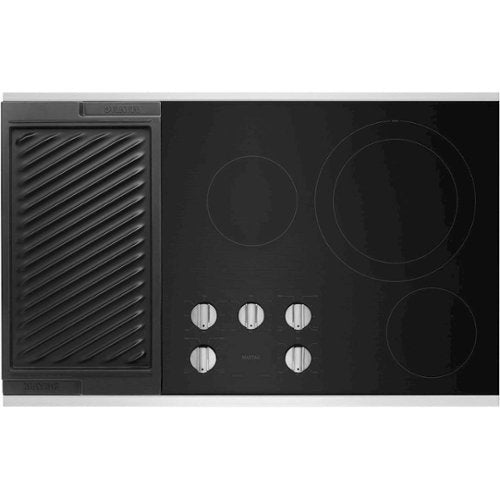Maytag - 36 in. Wide 5 element Built-In Electric Cooktop - Stainless Steel