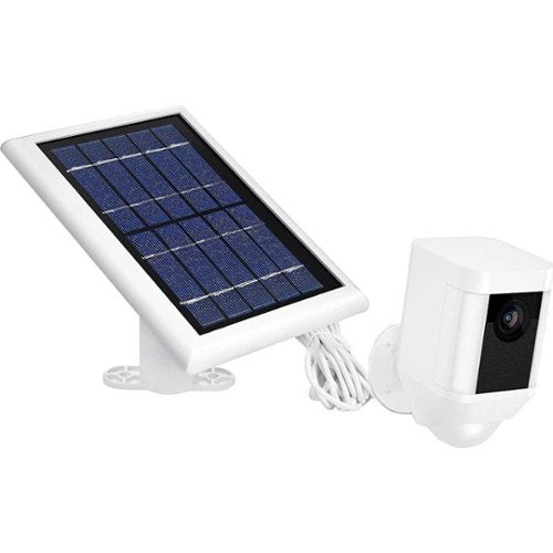 Wasserstein - Solar Panel for Ring Spotlight Cam/Plus/Pro, Battery, Stick Up Cam/Pro, Battery & Outdoor Cam Plus, Battery (1-Pack) - White