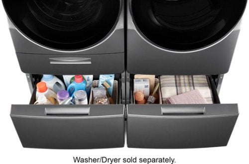 Whirlpool - Washer/Dryer Laundry Pedestal with Storage Drawer - Chrome Shadow