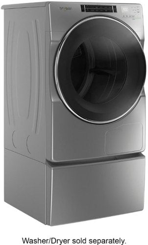 Whirlpool - Washer/Dryer Laundry Pedestal with Storage Drawer - Chrome Shadow