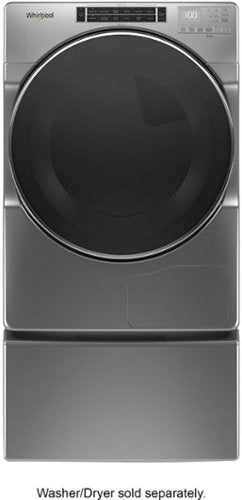Whirlpool - Washer/Dryer Laundry Pedestal with Storage Drawer - Chrome Shadow