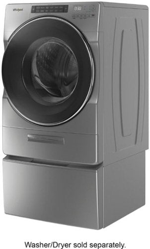 Whirlpool - Washer/Dryer Laundry Pedestal with Storage Drawer - Chrome Shadow