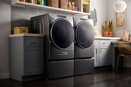 Whirlpool - Washer/Dryer Laundry Pedestal with Storage Drawer - Chrome Shadow