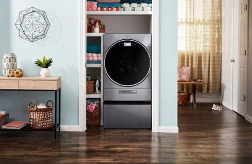 Whirlpool - Washer/Dryer Laundry Pedestal with Storage Drawer - Chrome Shadow