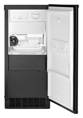 Whirlpool - 15" 29-Lb. Freestanding Icemaker - Black