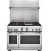 GE - 48" Professional 30"-36" Adjustable Height Backsplash with Shelf - Stainless Steel