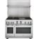 GE - 48" Professional 30"-36" Adjustable Height Backsplash with Shelf - Stainless Steel