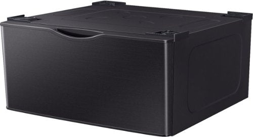 Samsung - Washer/Dryer Laundry Pedestal with Storage Drawer - Brushed Black