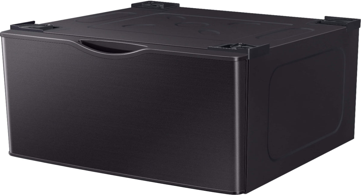 Samsung - Washer/Dryer Laundry Pedestal with Storage Drawer - Brushed Black