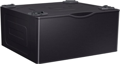 Samsung - Washer/Dryer Laundry Pedestal with Storage Drawer - Brushed Black