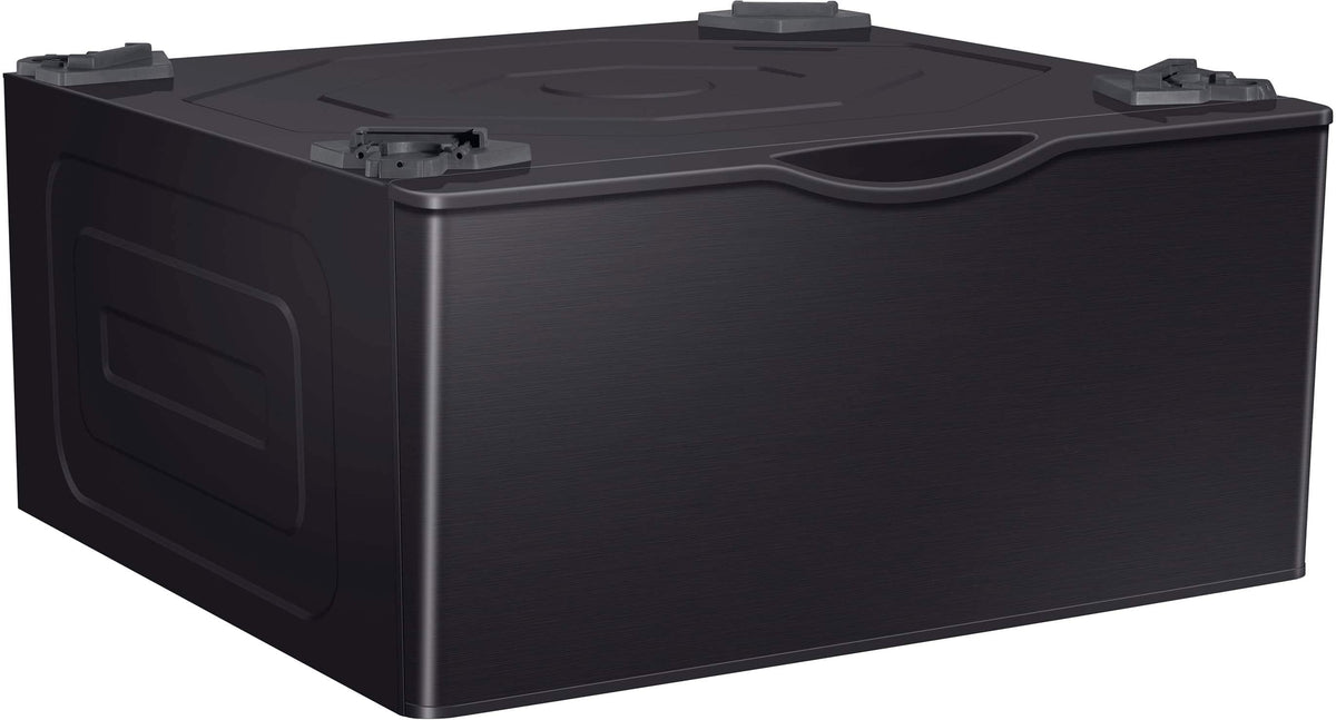Samsung - Washer/Dryer Laundry Pedestal with Storage Drawer - Brushed Black