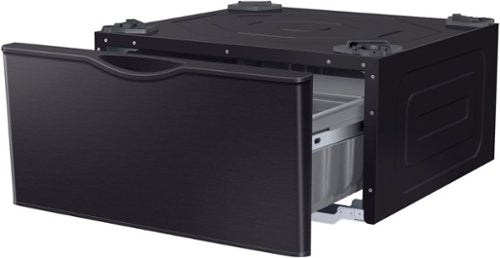Samsung - Washer/Dryer Laundry Pedestal with Storage Drawer - Brushed Black