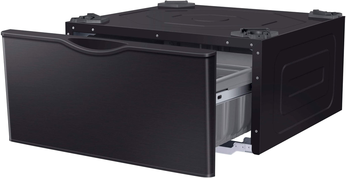 Samsung - Washer/Dryer Laundry Pedestal with Storage Drawer - Brushed Black