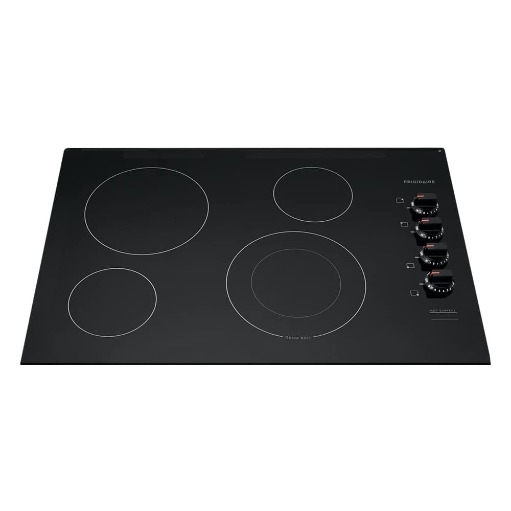 Frigidaire - 30" Built-In Electric 4 Burner Cooktop with Quick Boil and SpaceWise Element - Black