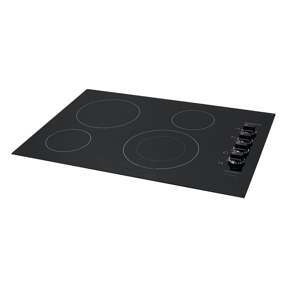 Frigidaire - 30" Built-In Electric 4 Burner Cooktop with Quick Boil and SpaceWise Element - Black