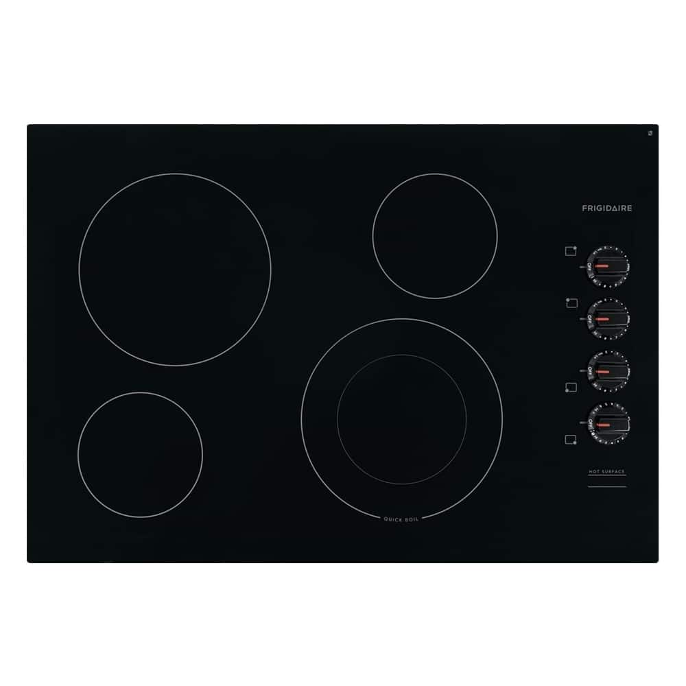 Frigidaire - 30" Built-In Electric 4 Burner Cooktop with Quick Boil and SpaceWise Element - Black