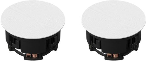 Sonos - Architectural 6-1/2" Passive 2-Way In-Ceiling Speakers (Pair) - White
