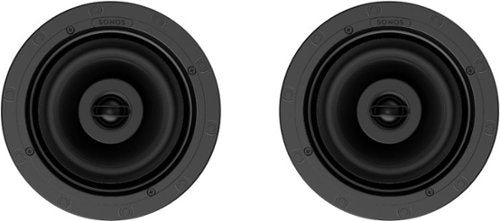 Sonos - Architectural 6-1/2" Passive 2-Way In-Ceiling Speakers (Pair) - White