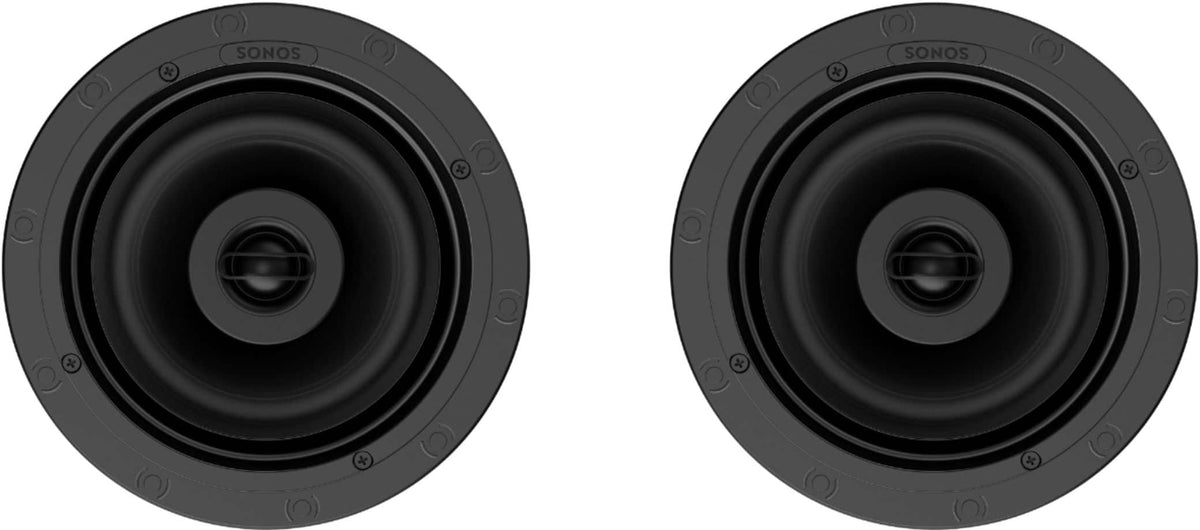 Sonos - Architectural 6-1/2" Passive 2-Way In-Ceiling Speakers (Pair) - White