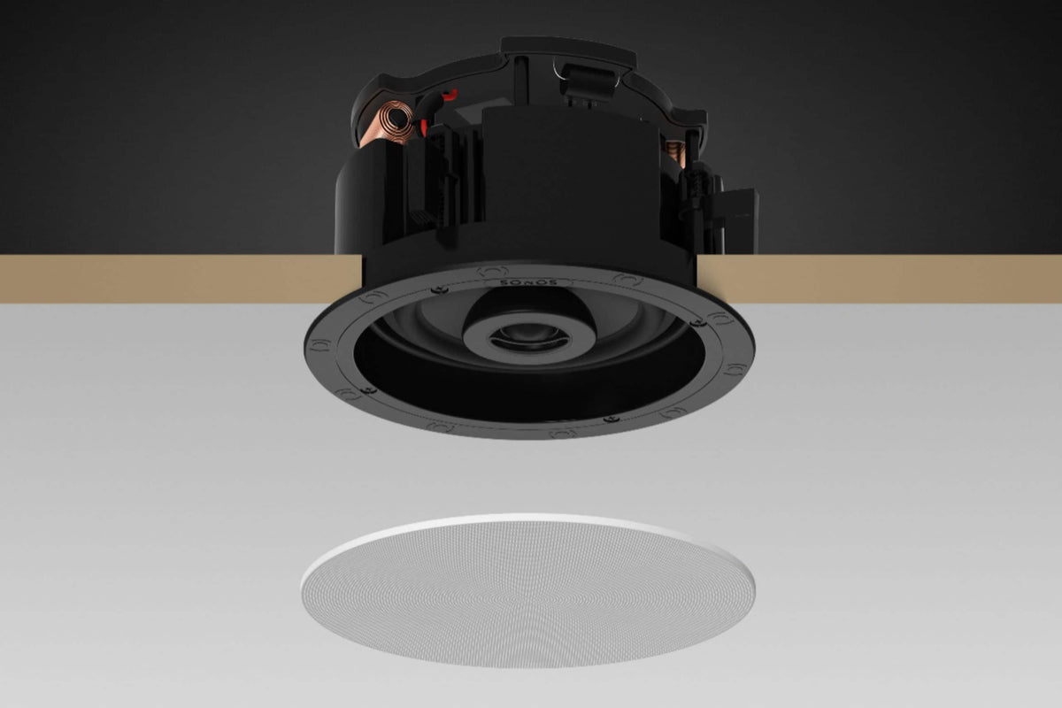 Sonos - Architectural 6-1/2" Passive 2-Way In-Ceiling Speakers (Pair) - White