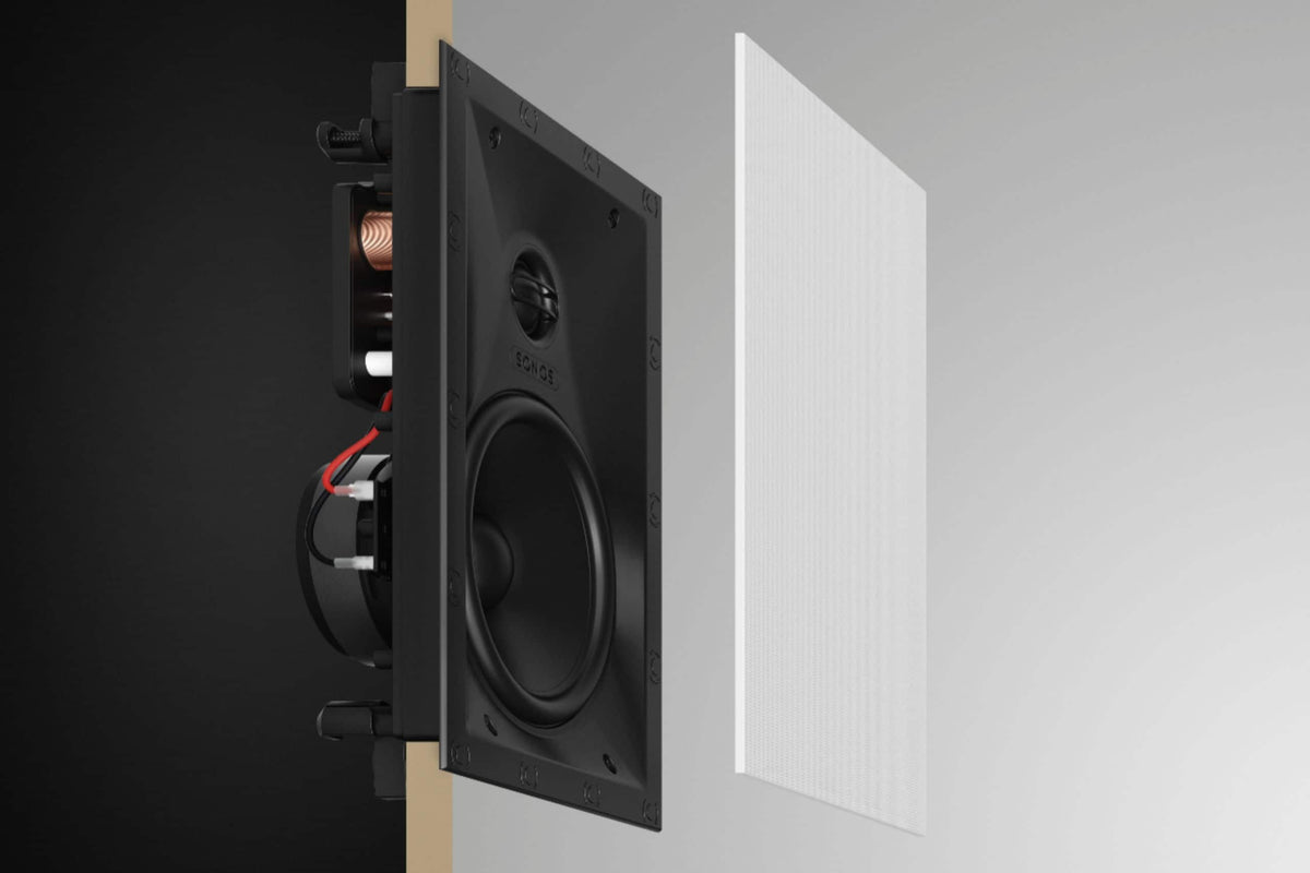 Sonos - Architectural 6-1/2" Passive 2-Way In-Wall Speakers (Pair) - White