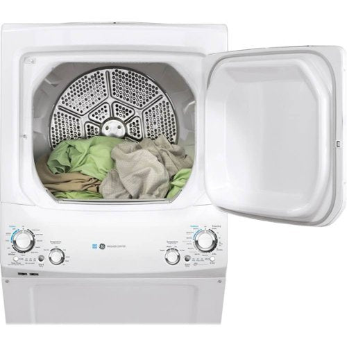 GE - 3.9 Cu. Ft. Top Load Washer and 5.9 Cu.Ft Electric Dryer Laundry Center with ENERGY STAR - White