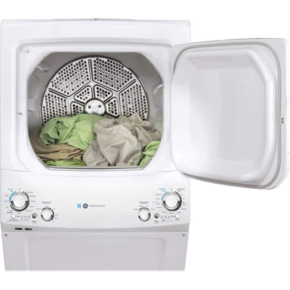 GE - 3.9 Cu. Ft. Top Load Washer and 5.9 Cu.Ft Electric Dryer Laundry Center with ENERGY STAR - White