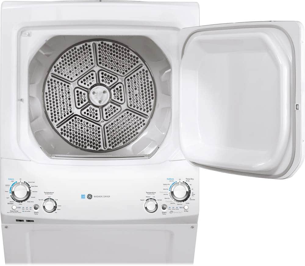 GE - 3.9 Cu. Ft. Top Load Washer and 5.9 Cu.Ft Electric Dryer Laundry Center with ENERGY STAR - White
