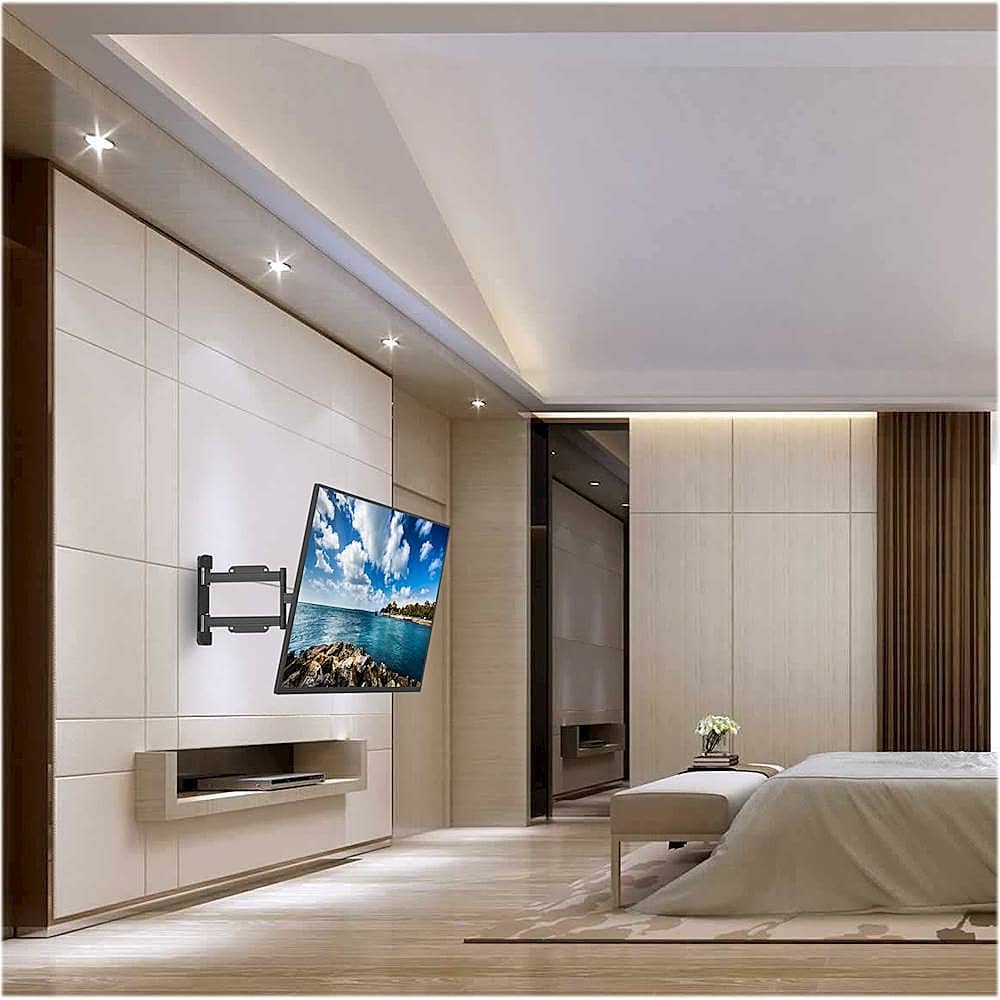 Kanto - Full-Motion TV Wall Mount for Most 30" - 70" TVs - Extends 27.6" - Black