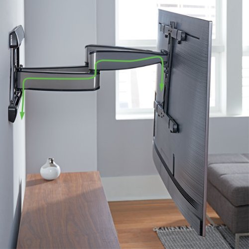SANUS Elite - Advanced Full-Motion TV Wall Mount for Most 42"-90" TVs up to 125 lbs - Tilts, Swivels, and Extends up to 28" From Wall - Black Brushed Metal