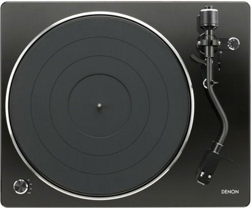 Denon - DP-400 Semi-Automatic Analog Turntable with Speed Auto Sensor, Supports 33 1/3, 45, 78 RPM (Vintage) Speeds - Black
