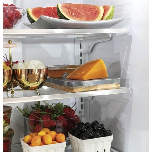 Café - 36 in. Wide 22.2 Cu. Ft. French Door Counter-Depth Smart Refrigerator with Hot Water Dispenser, Customizable - Stainless Steel