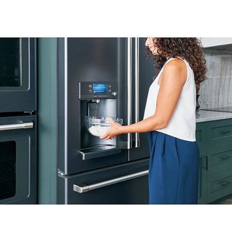 Café - 36 in. Wide 22.2 Cu. Ft. French Door Counter-Depth Smart Refrigerator with Hot Water Dispenser, Customizable - Stainless Steel