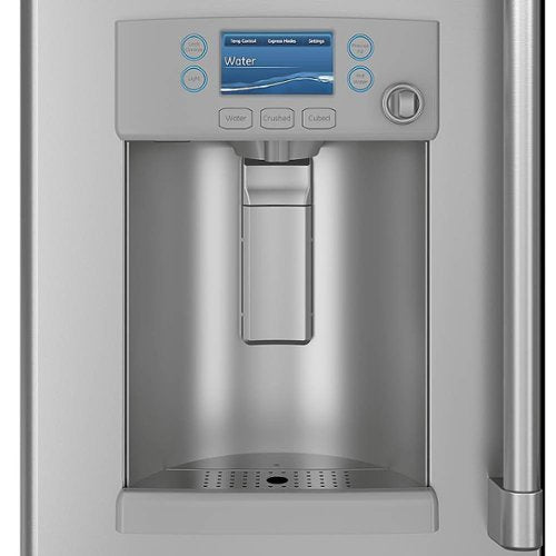 Café - 36 in. Wide 22.2 Cu. Ft. French Door Counter-Depth Smart Refrigerator with Hot Water Dispenser, Customizable - Stainless Steel