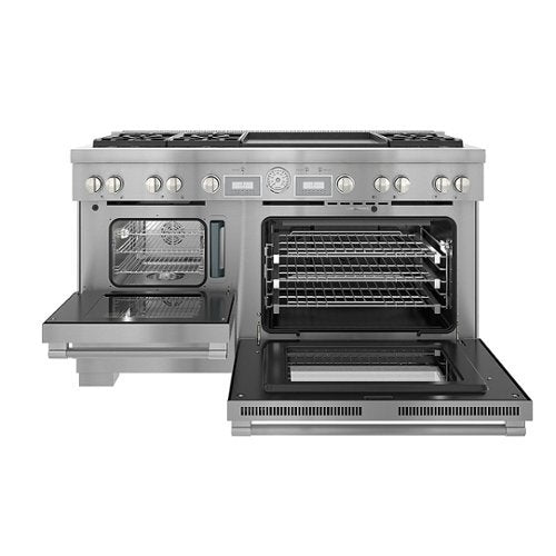 Thermador - Pro Grand 60 in. Wide 7.3 Cu. Ft. Freestanding Double Oven Dual Fuel LP Convection Range with Pro Steam and 7 Burners - Stainless Steel