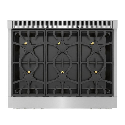 Thermador - Pro Grand 36 in. Wide 5.7 Cu. Ft.  Freestanding Gas Convection Range with Self-cleaning and 6 Burners - Stainless Steel